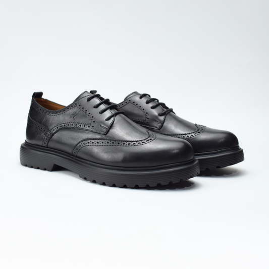 Chaussure DERBY Médical En Cuir 100% EN NOIR REF 1001