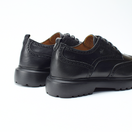 Chaussure DERBY Médical En Cuir 100% EN NOIR REF 1001