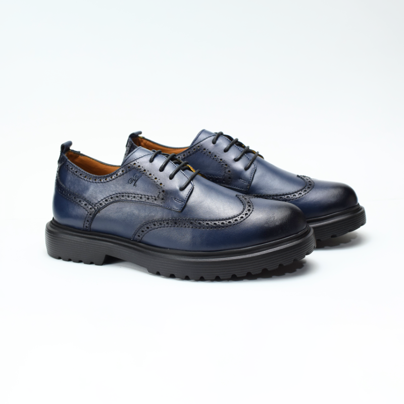 Chaussure DERBY Médical En Cuir 100% EN BLUE REF 1001