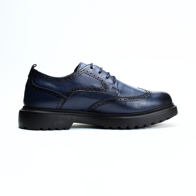 Chaussure DERBY Médical En Cuir 100% EN BLUE REF 1001