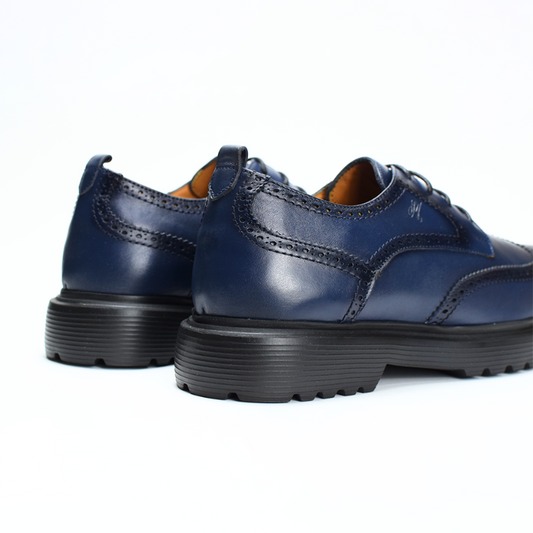 Chaussure DERBY Médical En Cuir 100% EN BLUE REF 1001