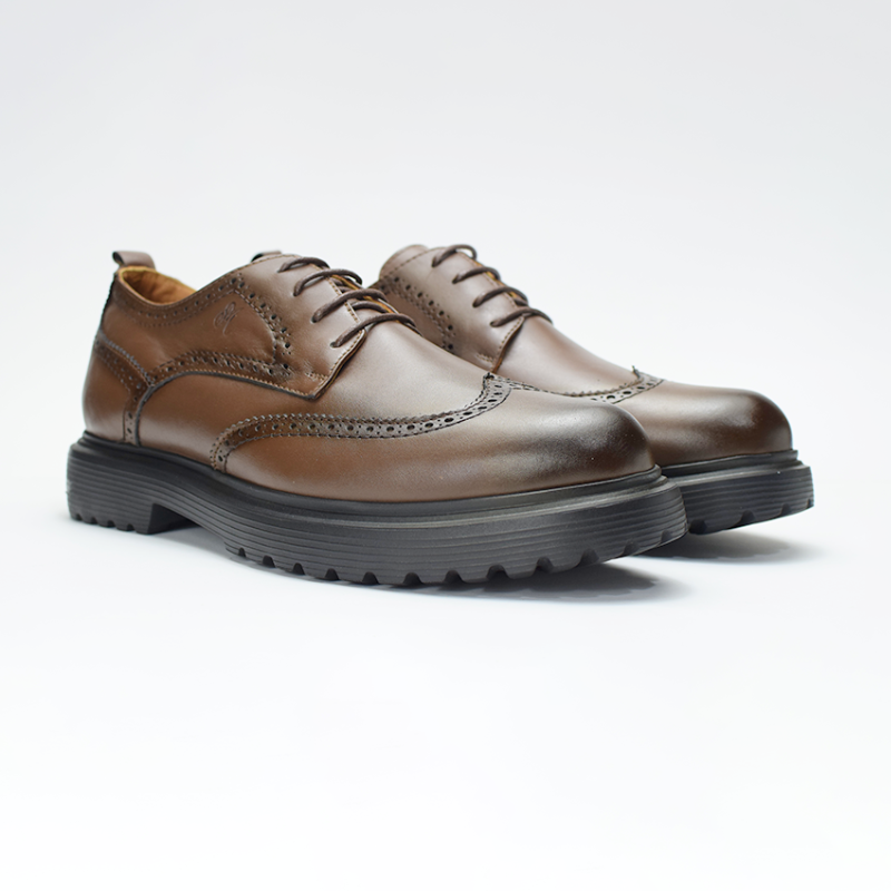 Chaussure DERBY Médical En Cuir 100% EN MARRON REF 1001