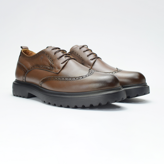 Chaussure DERBY Médical En Cuir 100% EN MARRON REF 1001