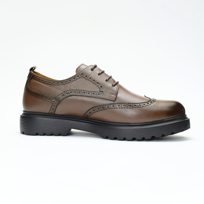 Chaussure DERBY Médical En Cuir 100% EN MARRON REF 1001