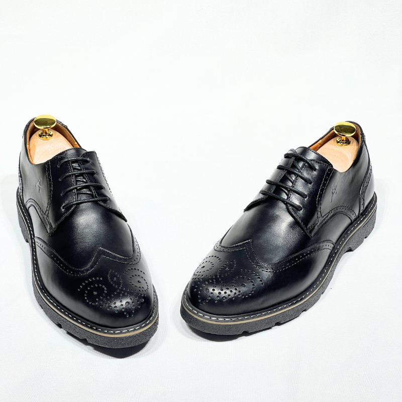 Generic Jiovani Chaussure Médical En Cuir 100% NOIR REF 505