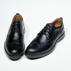 Chaussure BROGUE En Cuir 100% Médical NOIR REF 022