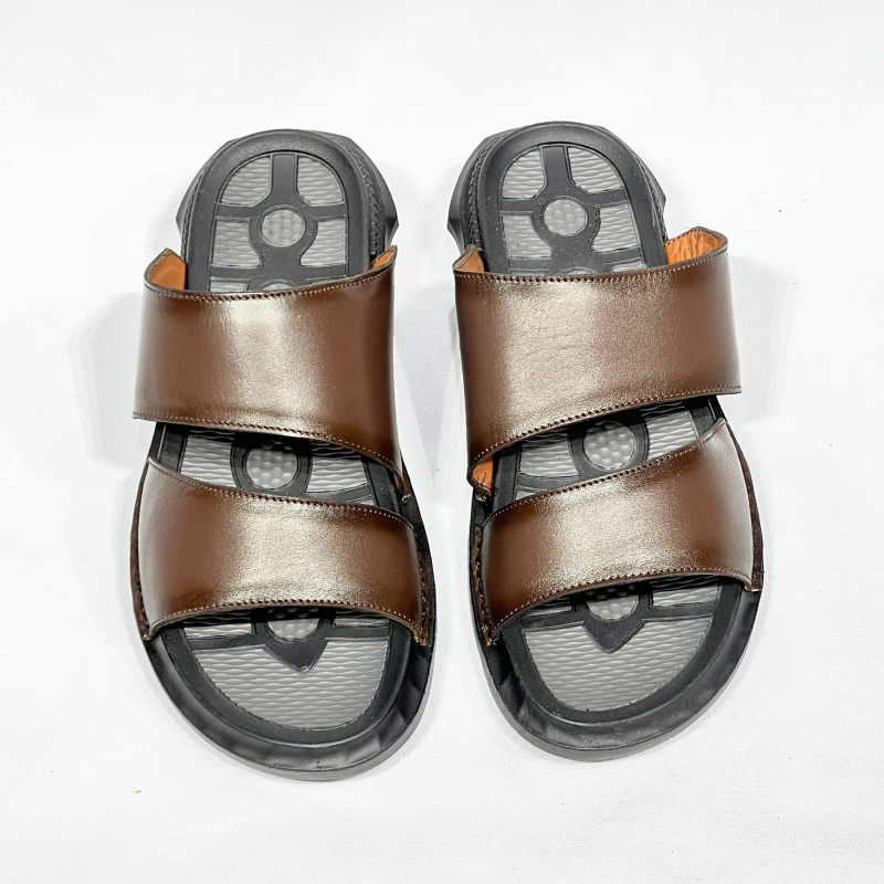 SANDALE MEDICAL EN CUIR 100% MARRON  REF 218
