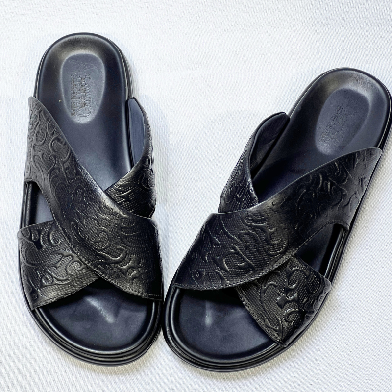 WILCOX - Sandales Homme En Cuir 100% Super Médical NOIR REF Z:212