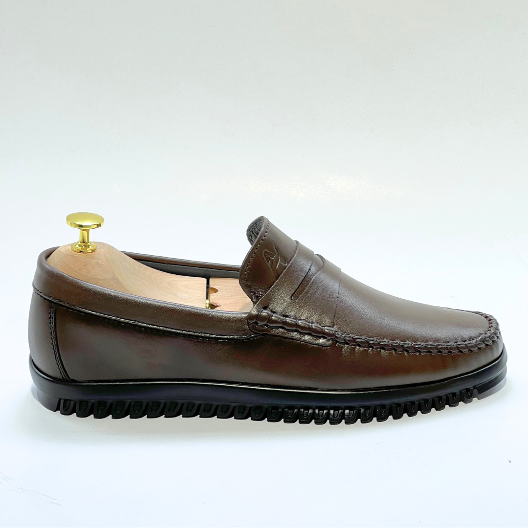 Mocassins en Cuir 100% Premium : Confort et Élégance pour Homme MARRON REF 106