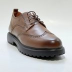 Chaussures Derby pour hommes Médical 100% cuir TABAC REF 1001