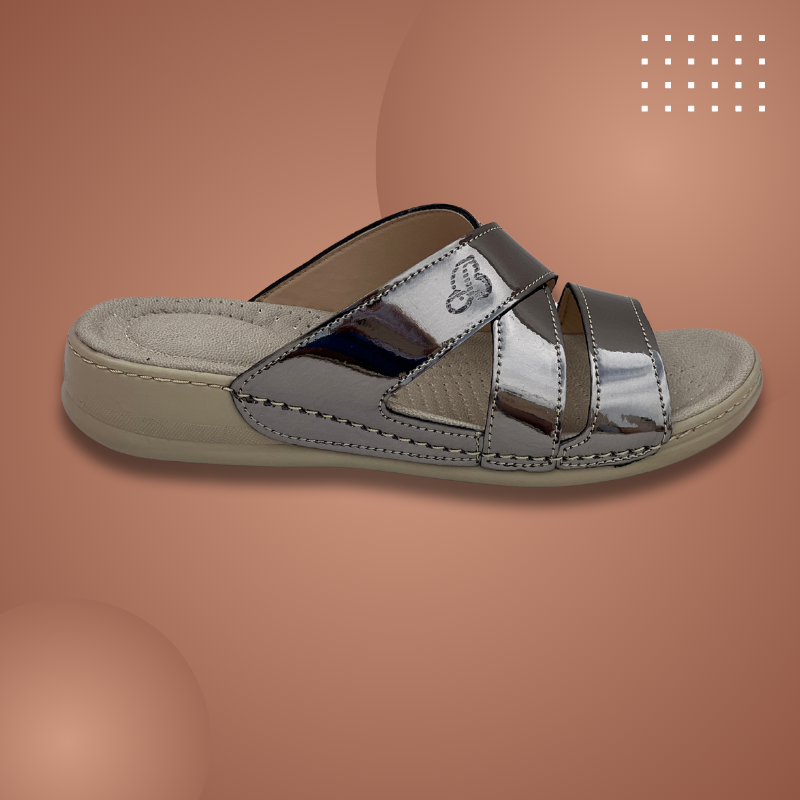 Sandale medicale Confort pour femme V030 couleur NIKEL