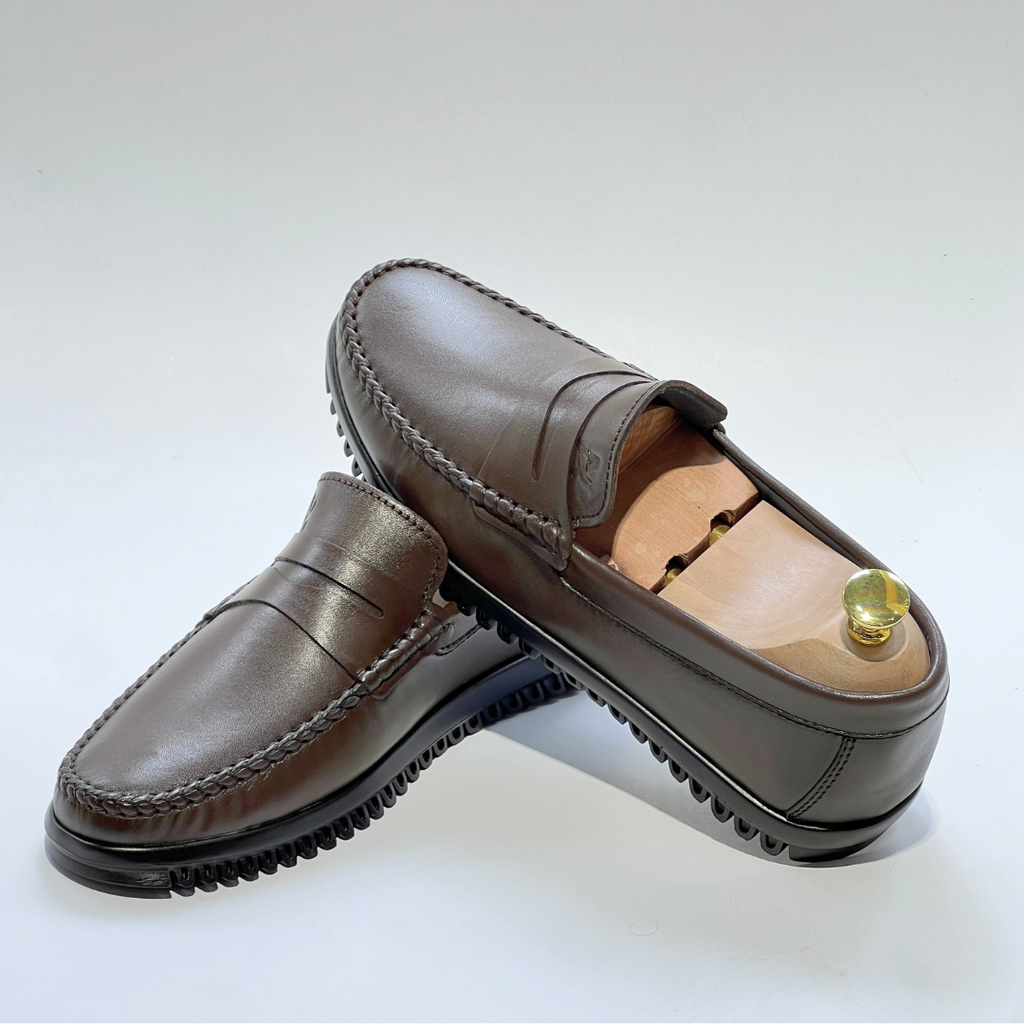 Mocassins en Cuir 100% Premium : Confort et Élégance pour Homme MARRON REF 106