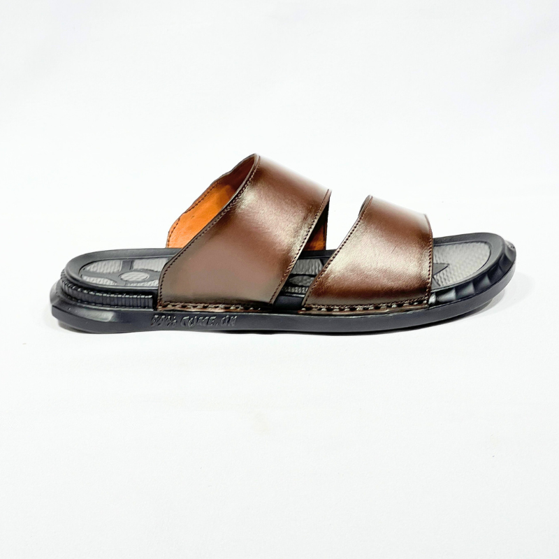 SANDALE MEDICAL EN CUIR 100% MARRON  REF 218