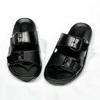 Léger – Sandales Hommes Médical 100% Cuir NOIR REF 211