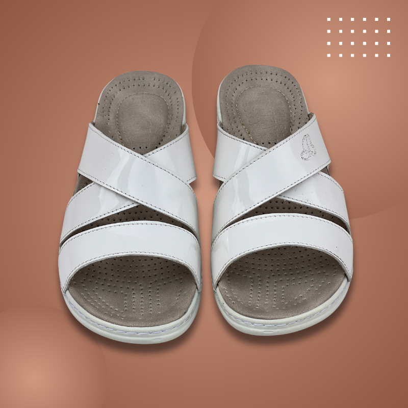 Sandale medicale Confort pour femme V030 couleur BLANC
