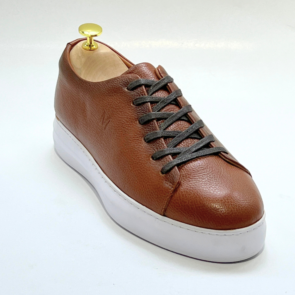 Basket homme S-EVA B en cuir 100% Médical TABAC ref 060