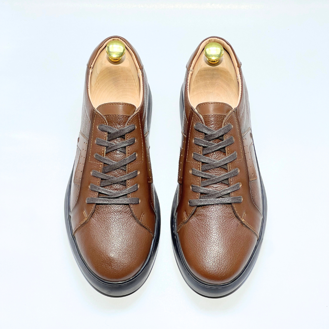 Basket homme S-EVA N en cuir 100% Médical MARRON ref 079