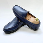 Brighton : Mocassin Homme 100% cuir BLEU -REF 2000