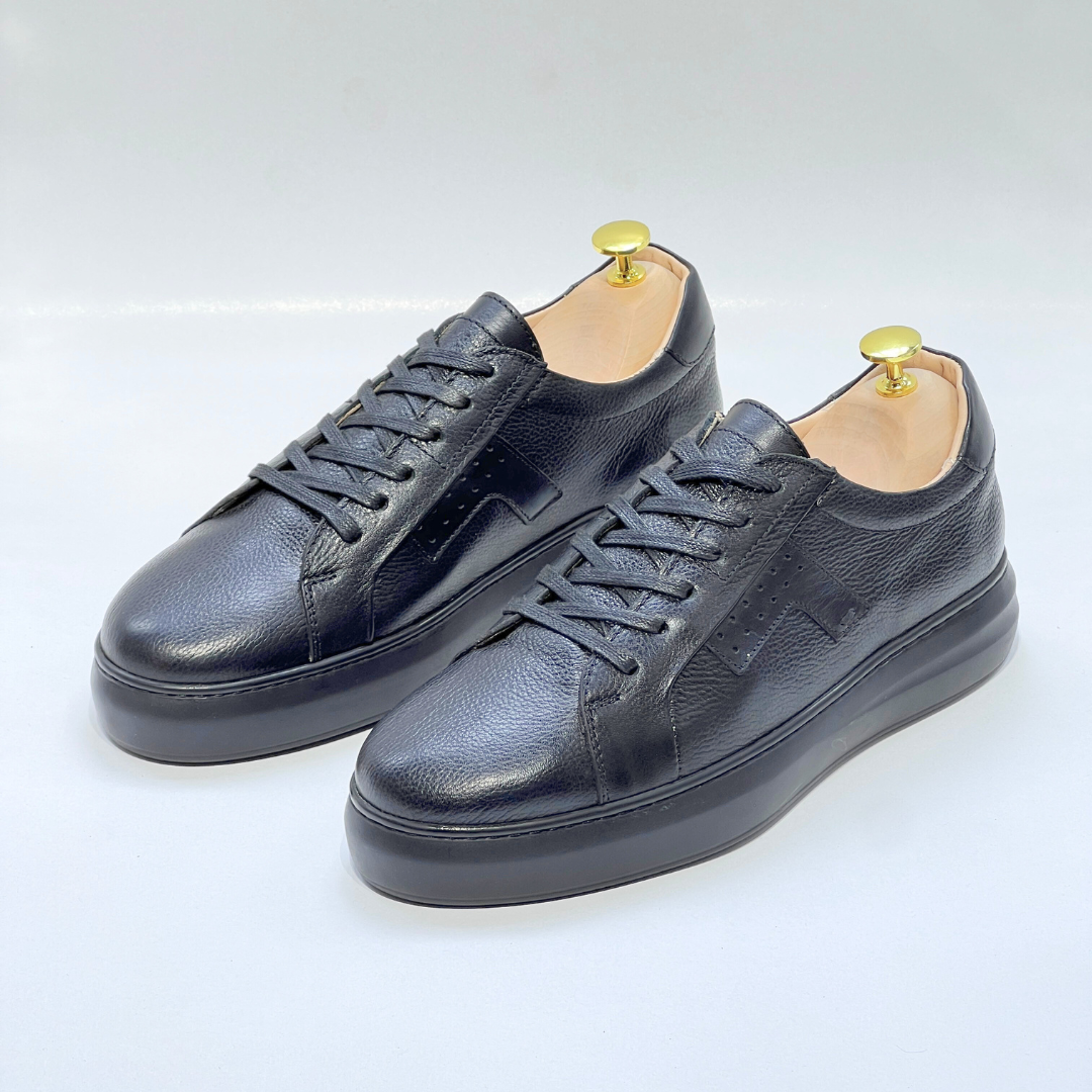 Basket homme S-EVA N en cuir 100% Médical NOIR ref 079