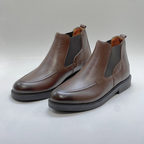 Chelsea Boots Homme -100% Cuir Marron REF 033