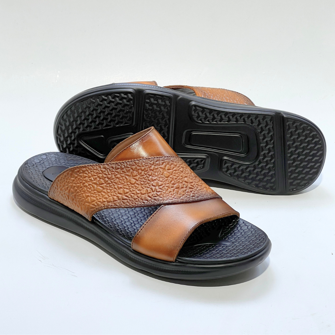 Tifano Sandales Pour Hommes 100% Cuir Médical TABA REF 214