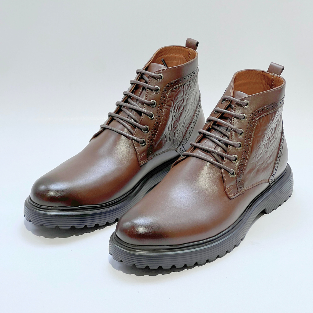 Audrey - Bottines Médical 100% cuir en Marron REF 804