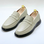 Mocassin Volzaro Ultras Confortable 100% CUIR Grainé BEIGE REF 643