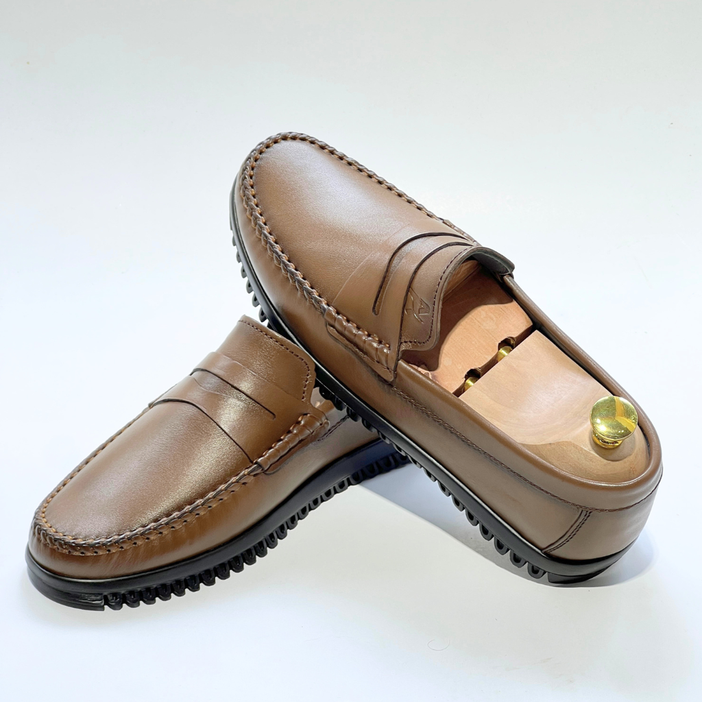 Mocassins en Cuir 100% Premium : Confort et Élégance pour Homme TABAC REF 106