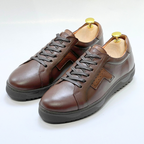Baskets Basses De Lux En Cuir 100% Medical marron REF 079