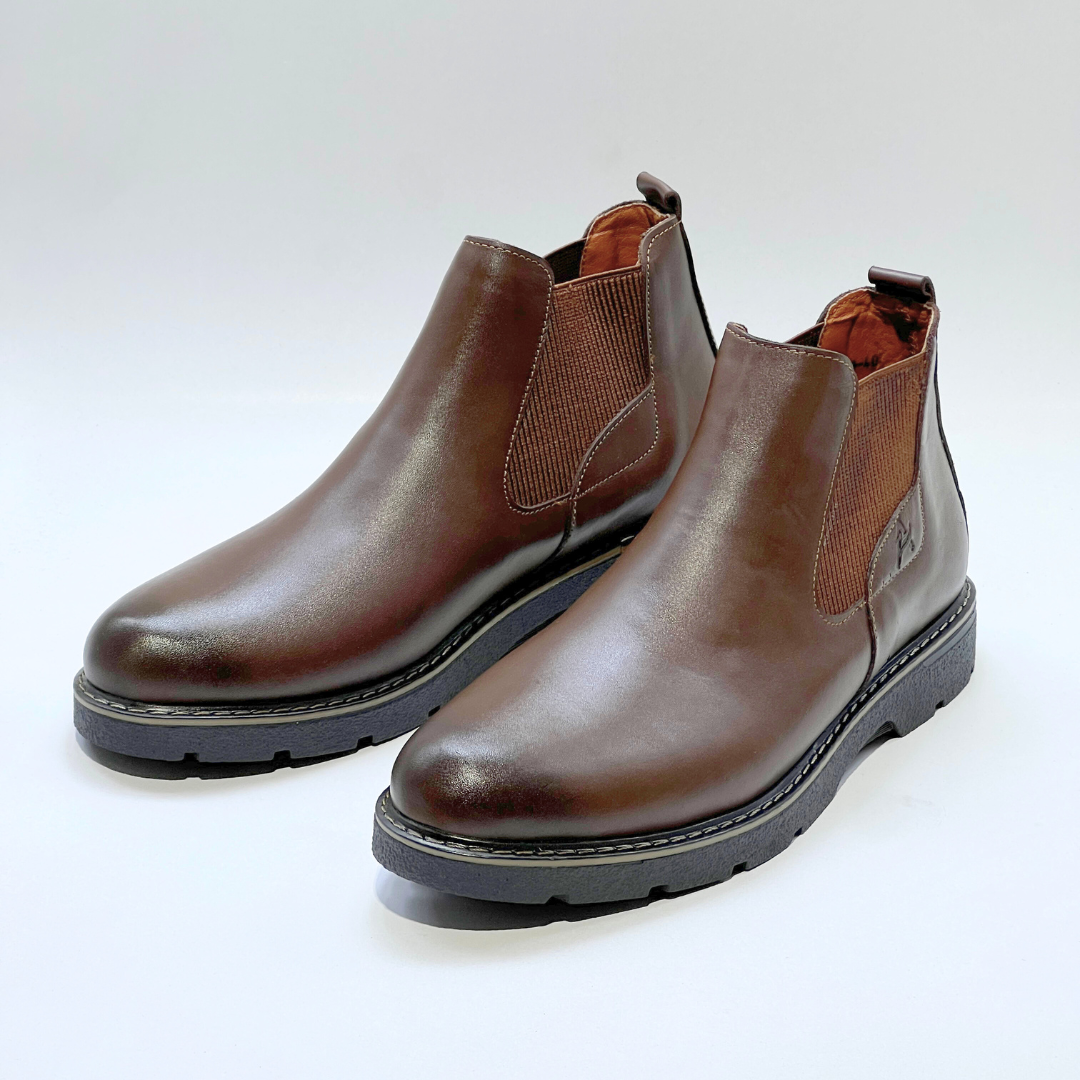 VOGUISH Tan Chelsea Boot 100% Cuir MARRON REF038