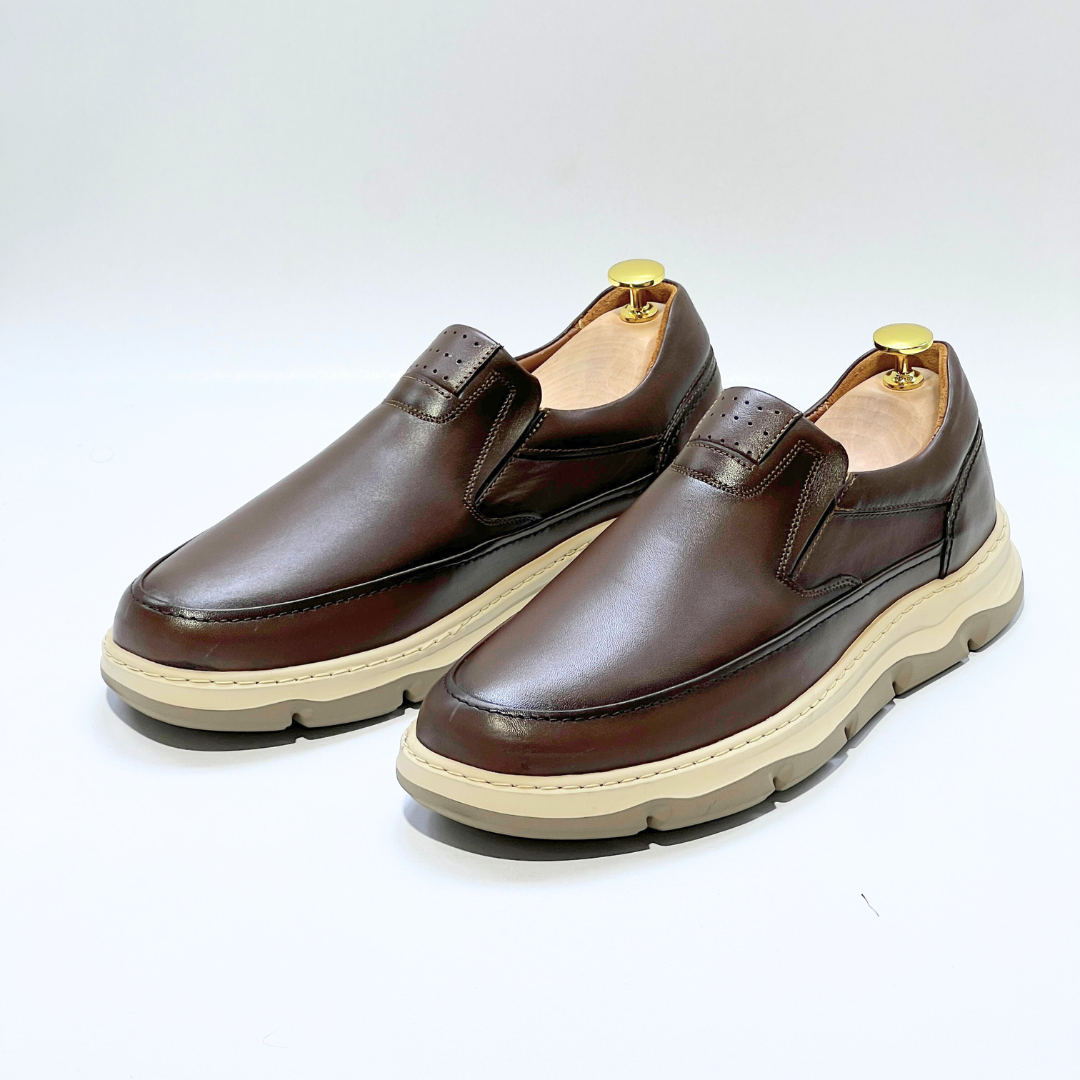 Chaussures Médicales Pour Soins Adaptés 100% cuir MARRON REF 1032