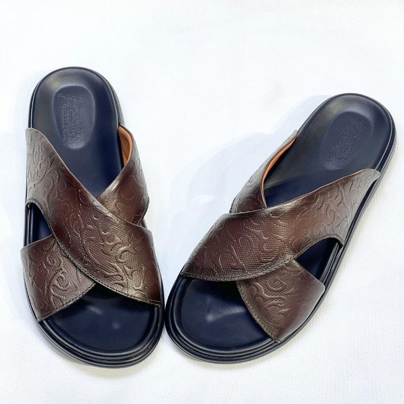WILCOX - Sandales Homme En Cuir 100% Super Médical MARRON REF Z:212