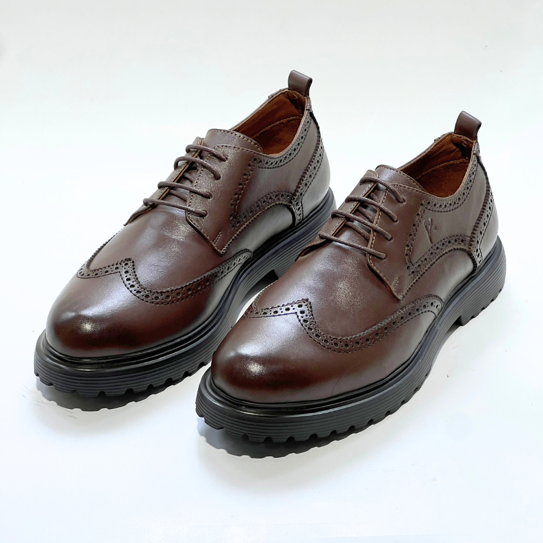 Chaussures Derby pour hommes Médical 100% cuir  REF 1001