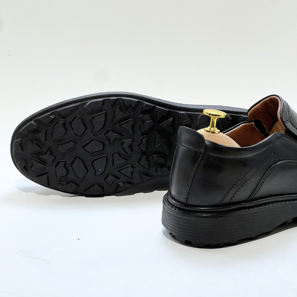 Salvatore homme Médical 100% Cuir NOIR Ref 101