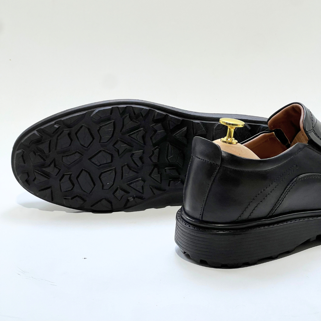 Salvatore homme Médical 100% Cuir NOIR Ref 101