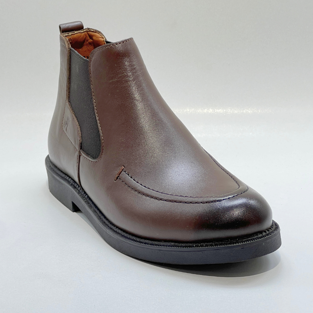 Chelsea Boots Homme -100% Cuir Marron REF 033