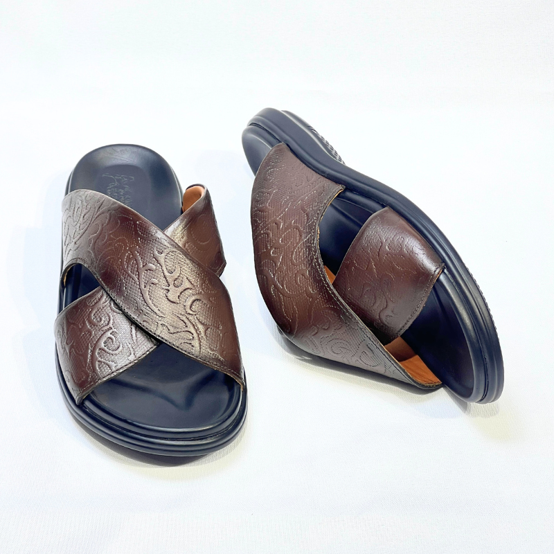 WILCOX - Sandales Homme En Cuir 100% Super Médical MARRON REF Z:212
