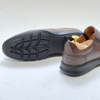 Chaussures Médicale Pour Homme 100% Cuir marron EXTRA Confortable REF 016
