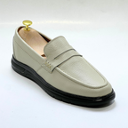 Mocassin Volzaro Ultras Confortable 100% CUIR Grainé BEIGE REF 643