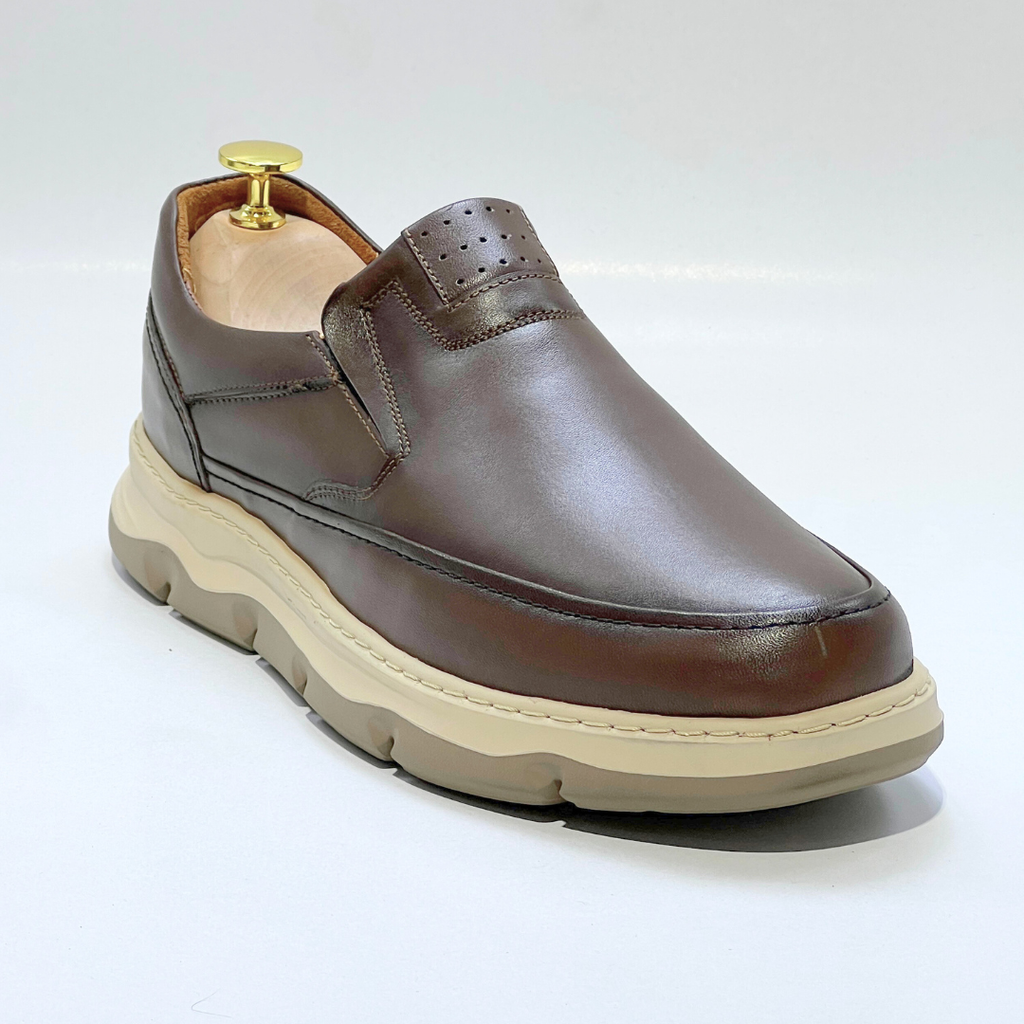 Chaussures Médicales Pour Soins Adaptés 100% cuir MARRON REF 1032