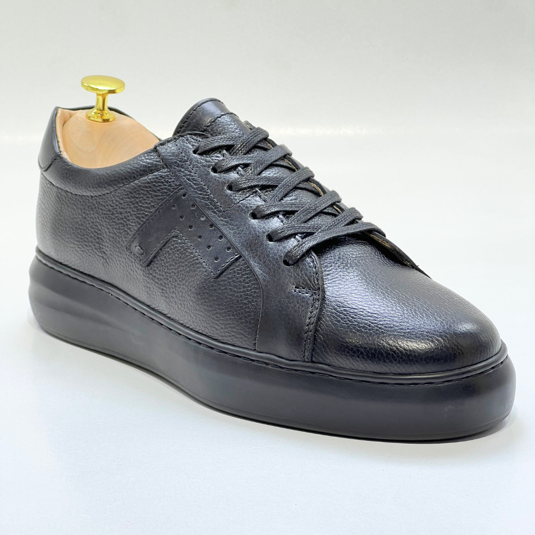 Basket homme S-EVA N en cuir 100% Médical NOIR ref 079