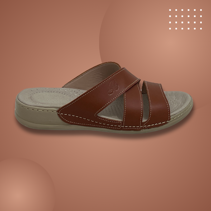 Sandale medicale Confort pour femme M030 couleur CAMEL