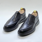 Chaussures Médicale Pour Homme 100% Cuir Noir EXTRA Confortable REF 016