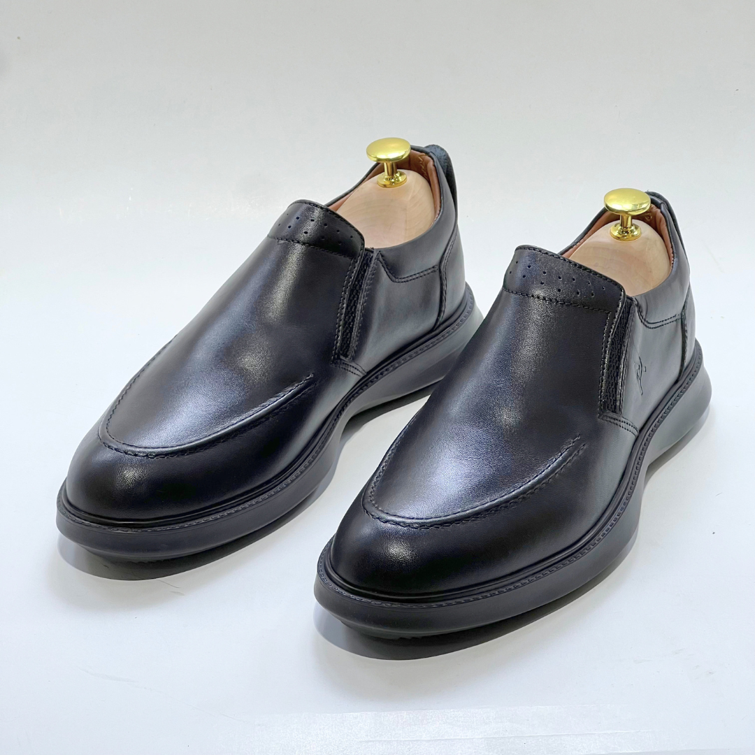 Chaussures Médicale Pour Homme 100% Cuir Noir EXTRA Confortable REF 016