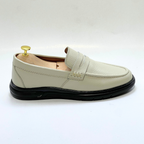 Mocassin Volzaro Ultras Confortable 100% CUIR Grainé BEIGE REF 643