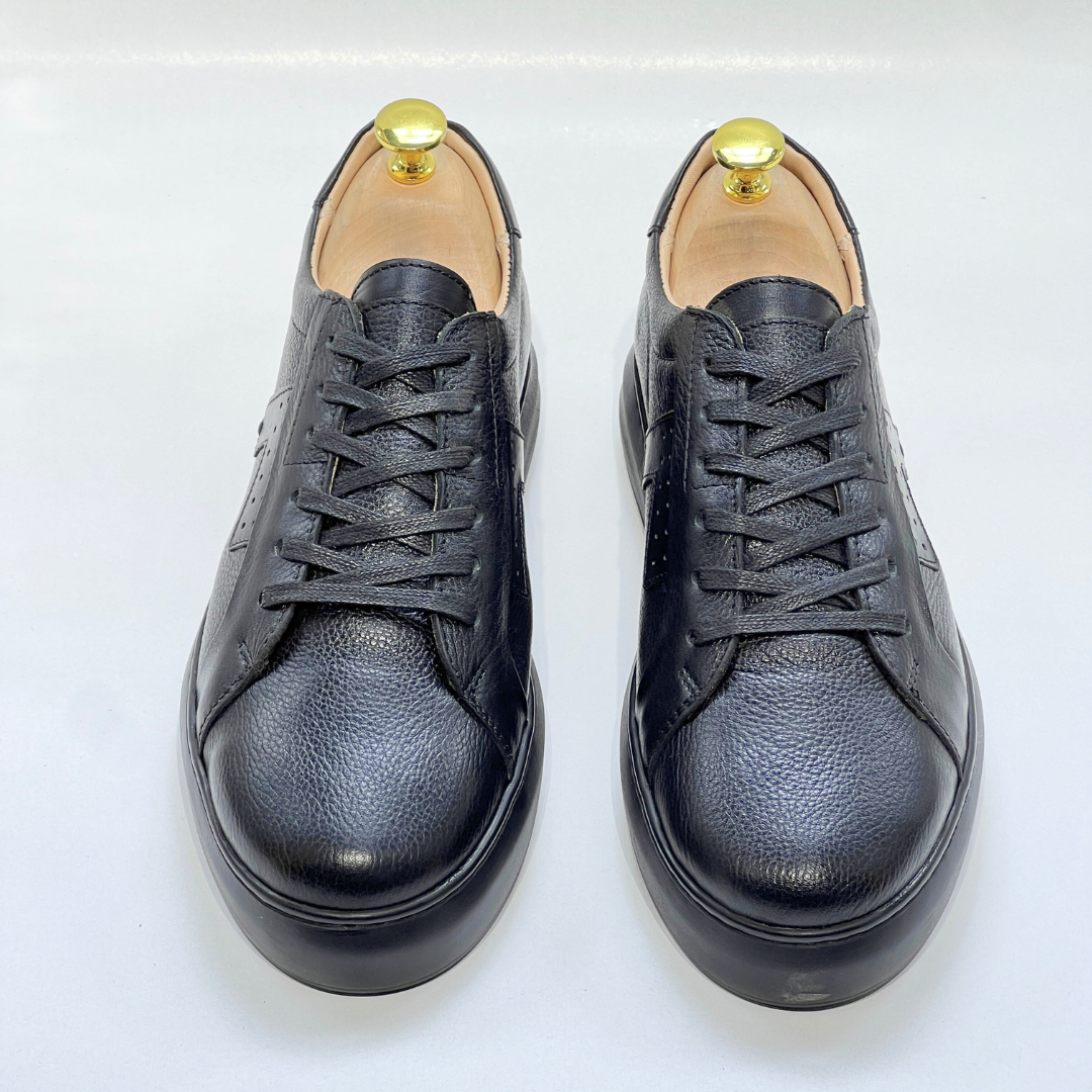 Basket homme S-EVA N en cuir 100% Médical NOIR ref 079