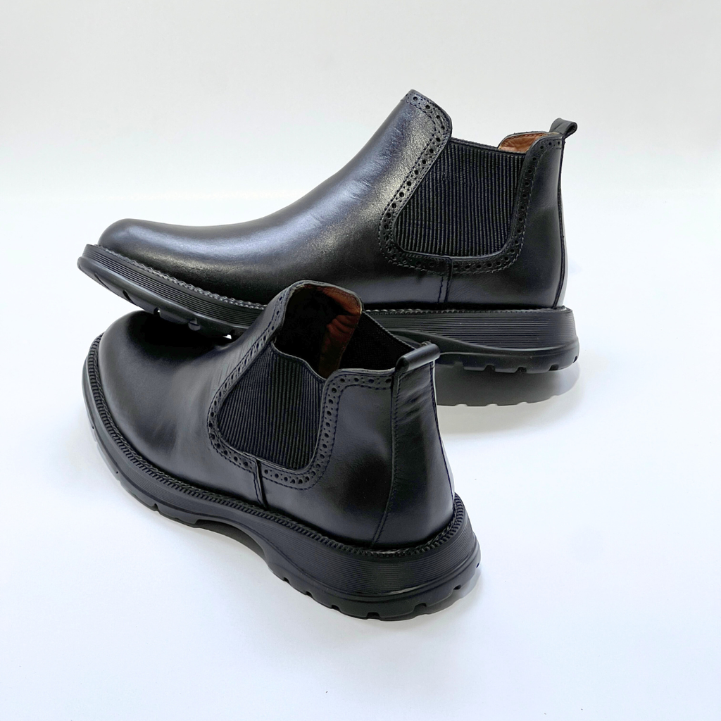 BOOTS OWEN MEDIDAL EN CUIR 100% NOIR REF 721