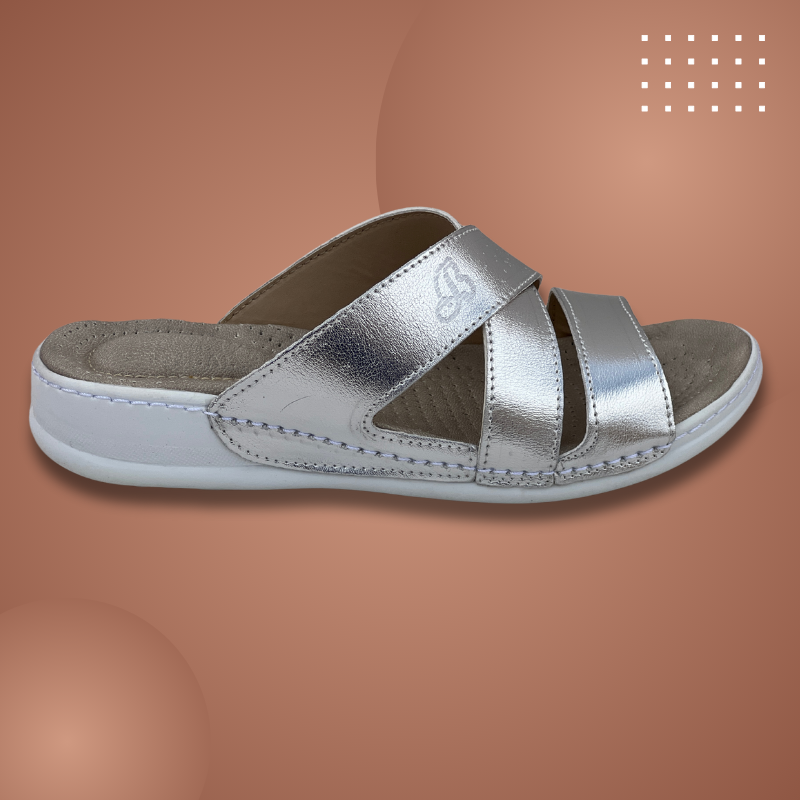 Sandale medicale Confort pour femme M030 couleur ARGENTE