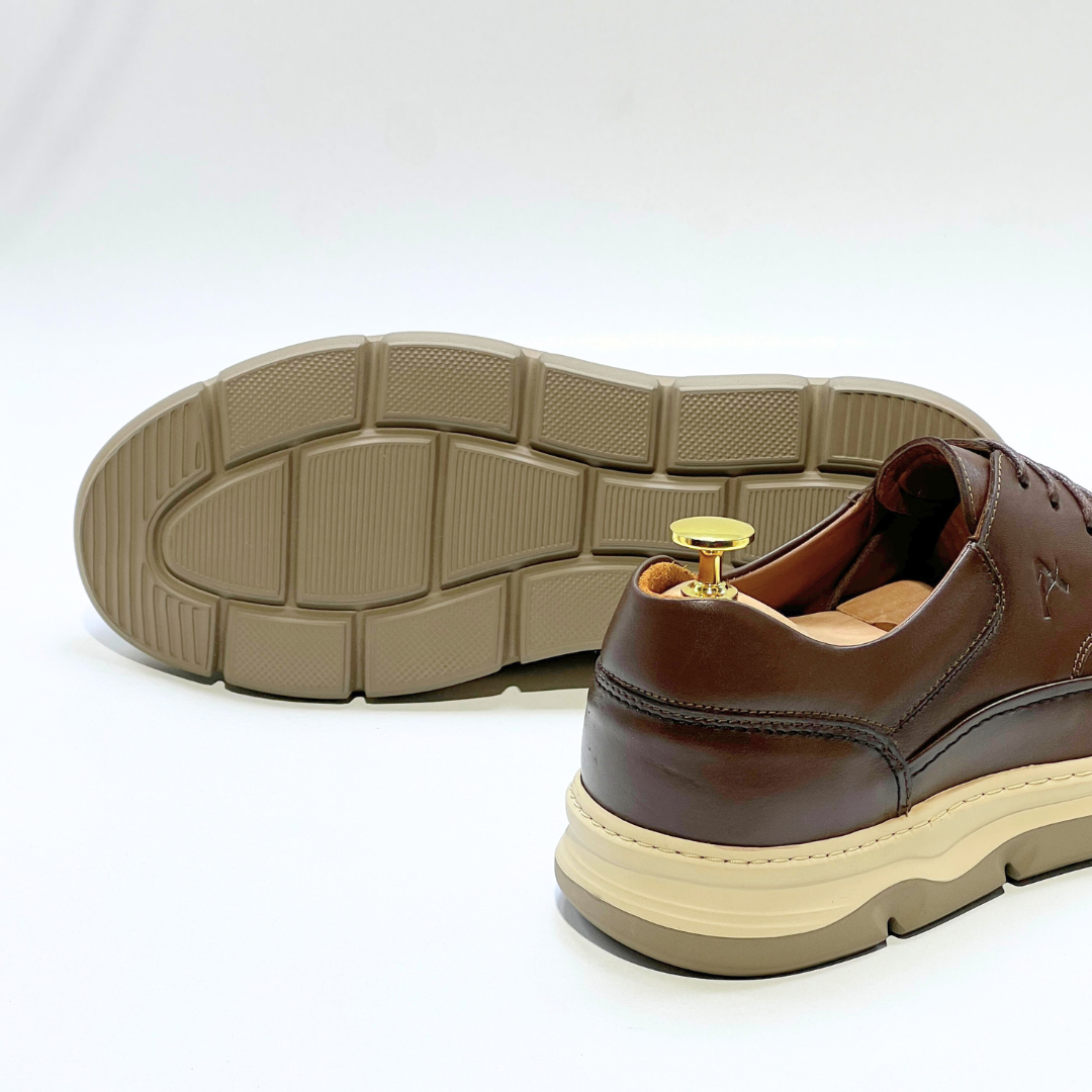 Chaussures Pour Homme 100% Cuir Médical marron REF 1035