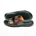 Léger – Sandales Hommes Médical 100% Cuir MARRON REF 211